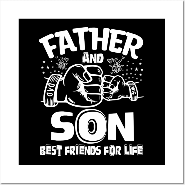 Father And Son Best Friends For Life Wall Art by Astramaze